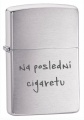 Originální ZIPPO zapalovač 21006 Brushed Chrome s vlastním textem