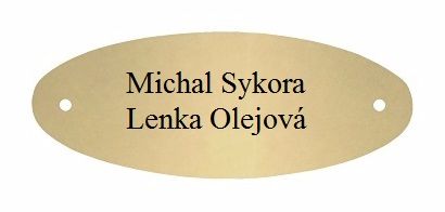 Mosazný dveřní štítek 9MS 80x31 mm s gravírováním textu