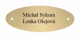 Mosazný dveřní štítek 1MS 110x48 mm s gravírováním textu