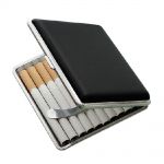 Kožená tabatěrka na 20 cigaret s gravírováním textu