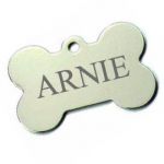 Trixie známka pro psa stříbrná kost s rytím