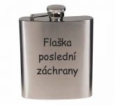 Nerez placatka stříbrná 6OZ / 180ml - gravírování textu zdarma Nerez placatka stříbrná 6OZ / 180ml - gravírování textu zdarma