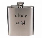 Nerez placatka stříbrná 6OZ / 180ml - gravírování textu zdarma Nerez placatka stříbrná 6OZ / 180ml - gravírování textu zdarma