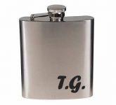 Nerez placatka stříbrná 6OZ / 180ml - gravírování textu zdarma Nerez placatka stříbrná 6OZ / 180ml - gravírování textu zdarma