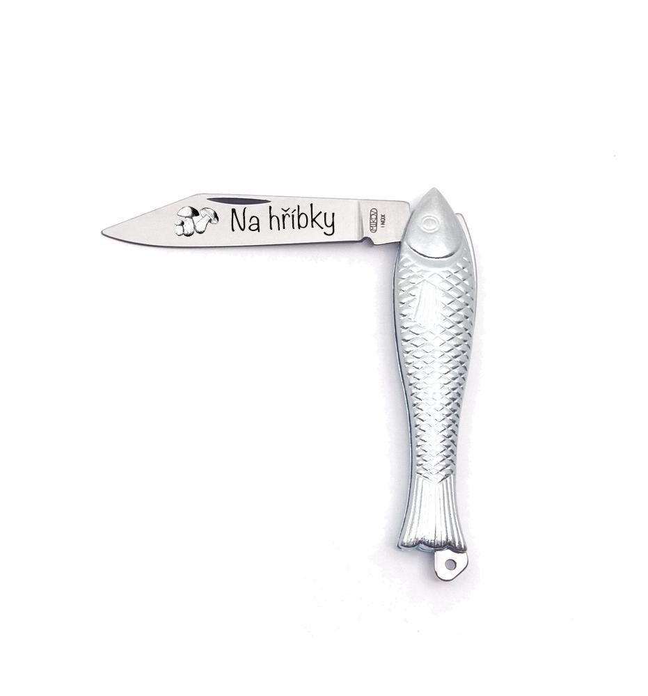 Nůž rybička Mikov s nápisem Na hříbky