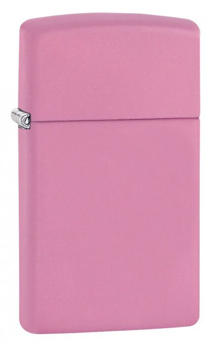 Originální Zippo zapalovač 26646 Pink Matte Slim s vlastním textem