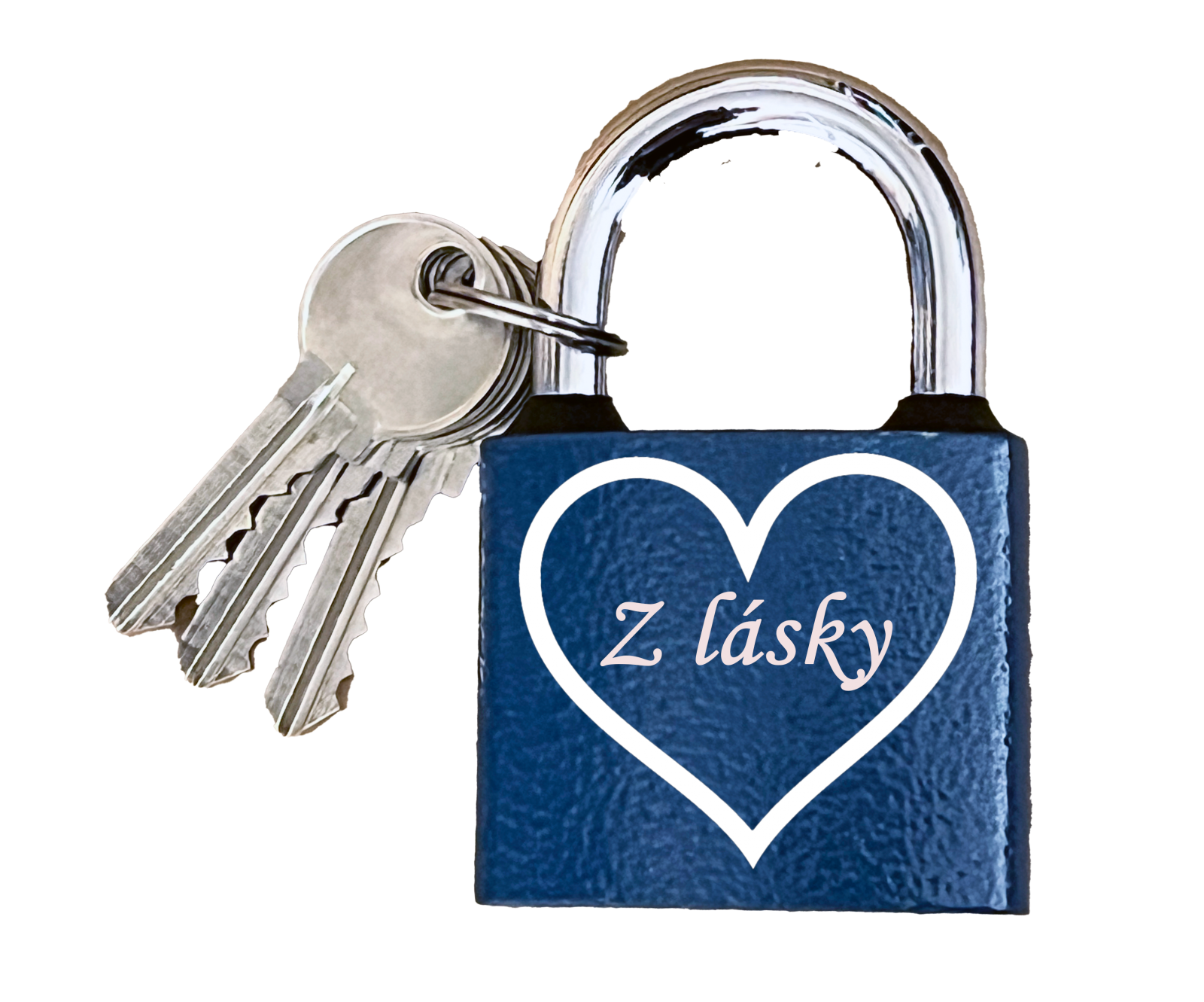 Zámek lásky s gravírovaným textem Z lásky